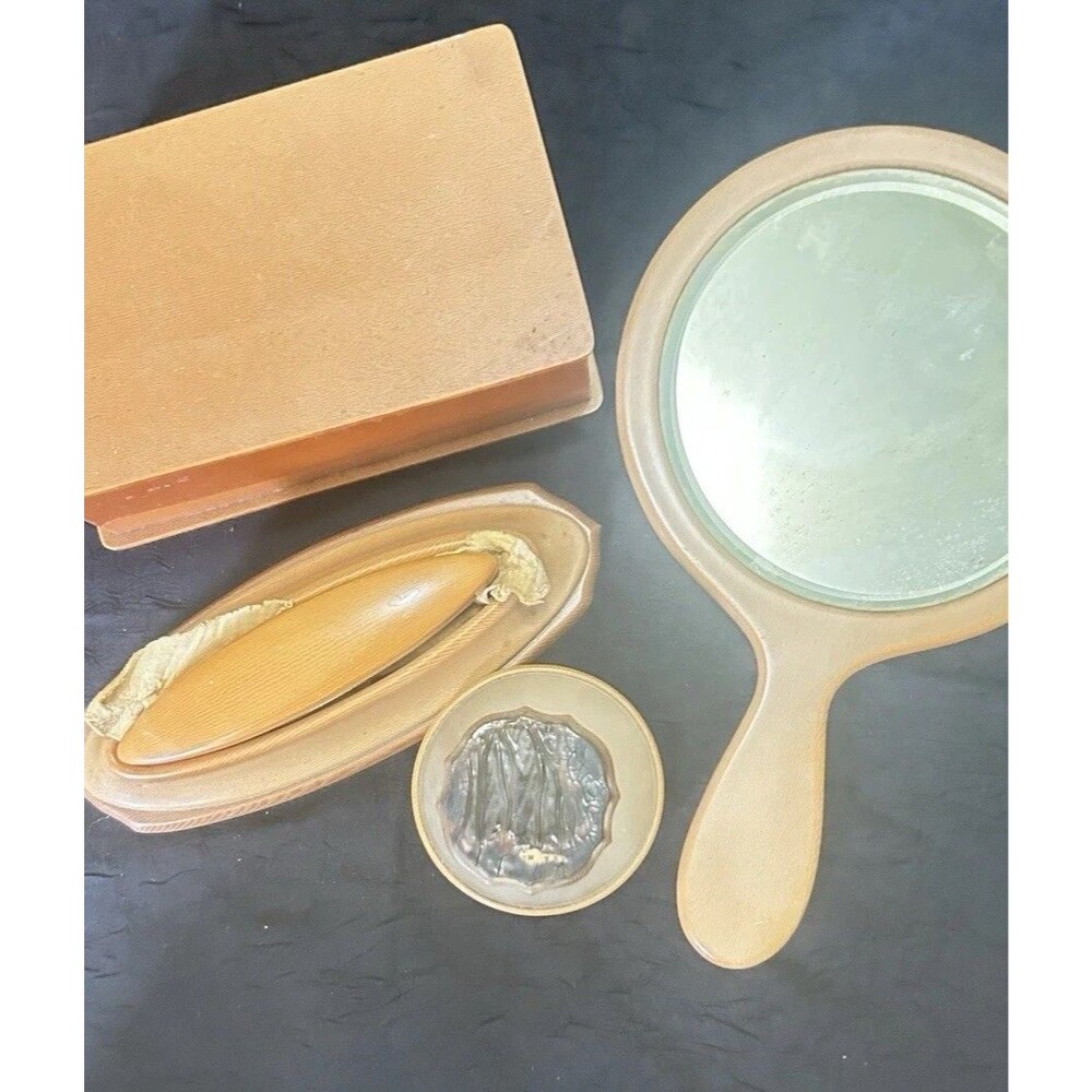 VINTAGE BAKELITE CELLULOID VANITY PIECES